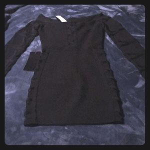 Bebe Mesh Sweater Bandeau Dress